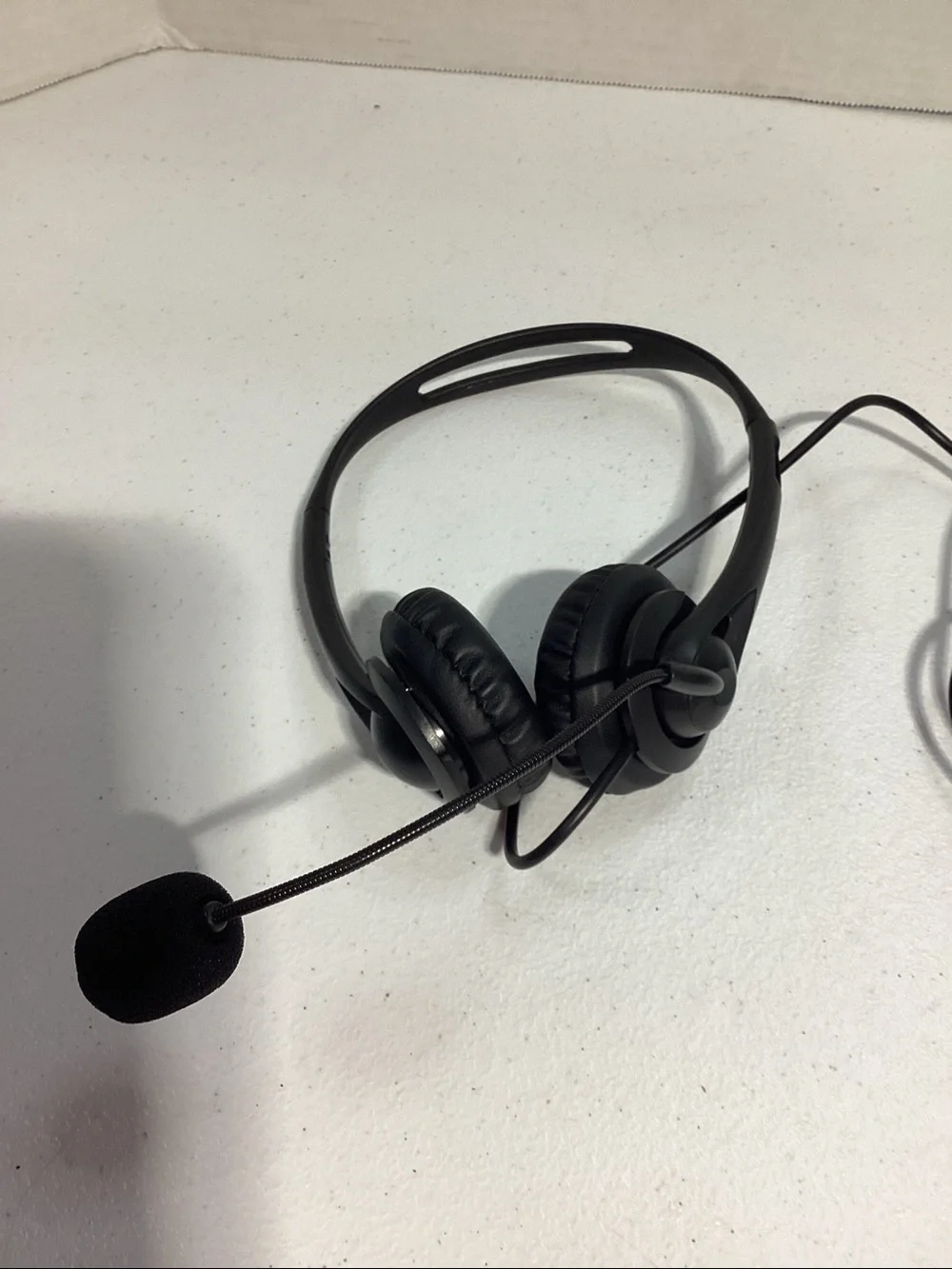 Wired USB Headset with Boom Microphone - Black